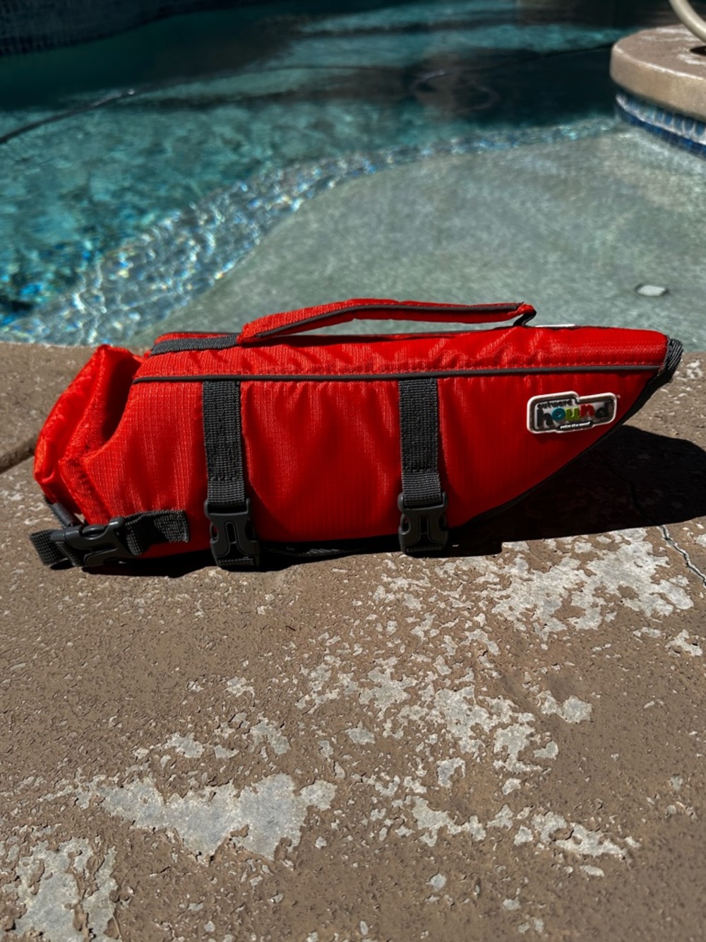 Outward Hound Orange and Gray Dog Life Jacket - Picture 5 of 12